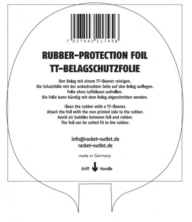 TT-Belag Schutzfolie