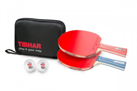 Tibhar Tischtennis-Set POWERBLADE+Hülle+Bälle