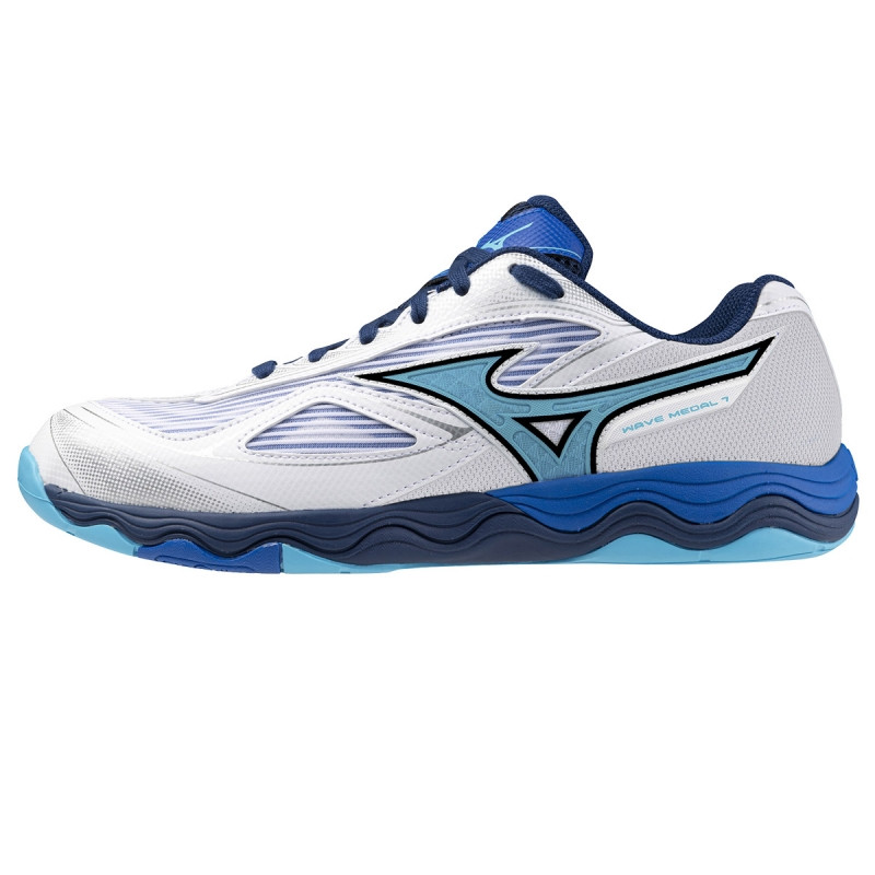Mizuno Wave Medal 7 weiB blau Tischtennisschuh Tischtennis Outlet