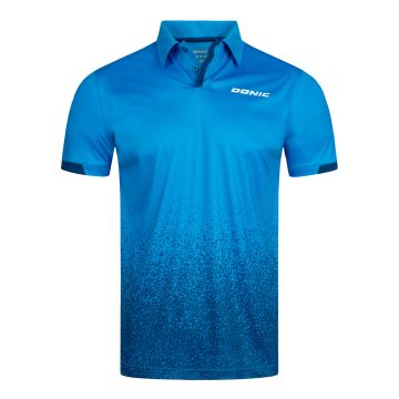 DONIC Poloshirt Splashflex Blau Vorderseite