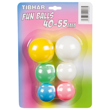 TIBHAR Fun Balls 40 - 55 mm 6er Pack