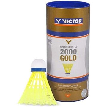 VICTOR Nylon Shuttle 2000 gold 3er Pack