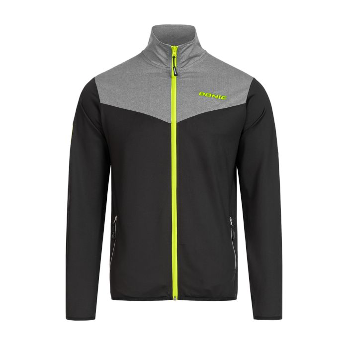 Donic Anzugjacke Prisma Schwarz Vorderseite Donic Anzugjacke Prisma Schwarz Vorderseite