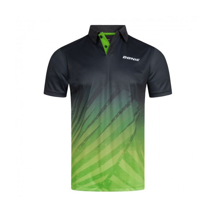 DONIC Poloshirt Flow grün - Voderseite DONIC Poloshirt Flow grün - Voderseite