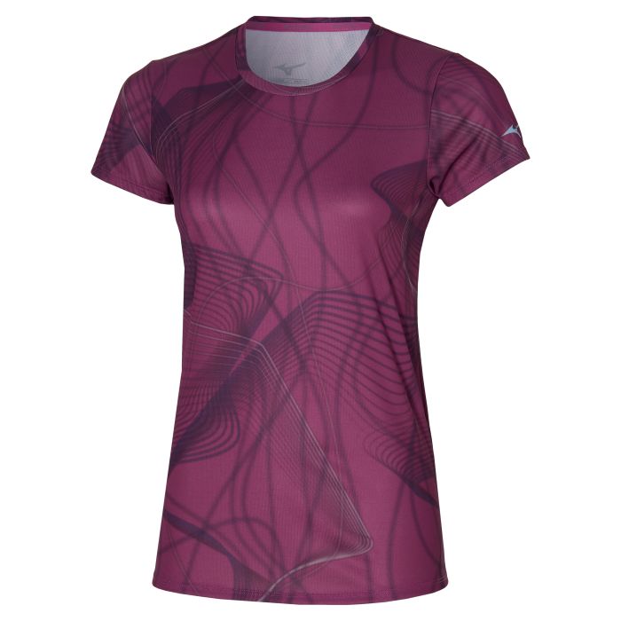 Mizuno Woman Graphic Tee rot - Vorderseite Mizuno Woman Graphic Tee rot - Vorderseite