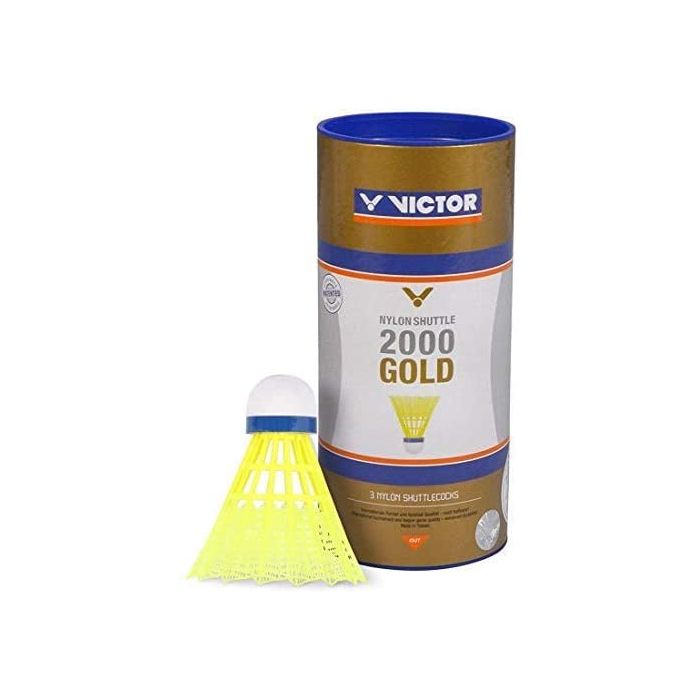 VICTOR Nylon Shuttle 2000 gold 3er Pack VICTOR Nylon Shuttle 2000 gold 3er Pack